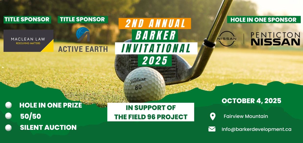 Flyer for Barker Development Golf Tournament