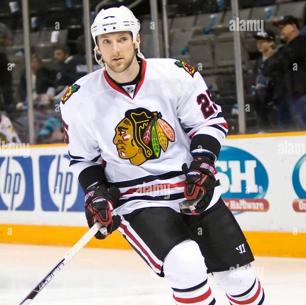 Photo of Cam Barker in Chicago Blackhawks Uniform