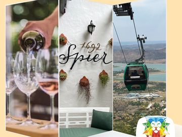 Wine tasting tour including aerial cableway ride