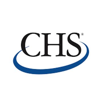 CHS logo with a blue swoosh under the letters.