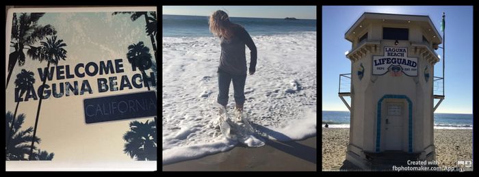 Girl at Laguna beach water tower.