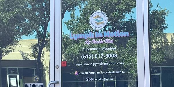 Front door of Lymph in Motion by Criselda White