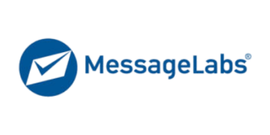 MessageLabs logo with a blue checkmark inside a circle.