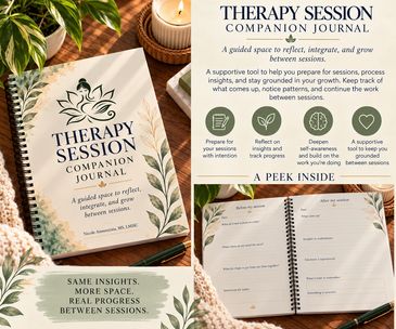 Therapy Session Companion Journal for reflection and growth between sessions.