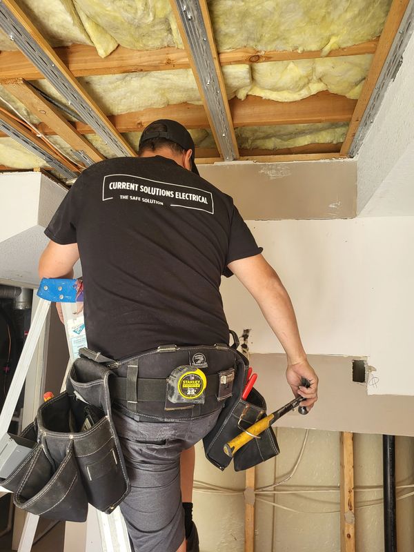 Richard Baker, Master Electrician, on site in Kamloops.