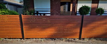 Western red cedar aluminium slats