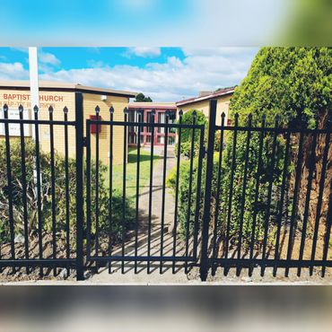 Spear top security aluminium fencing in Black 