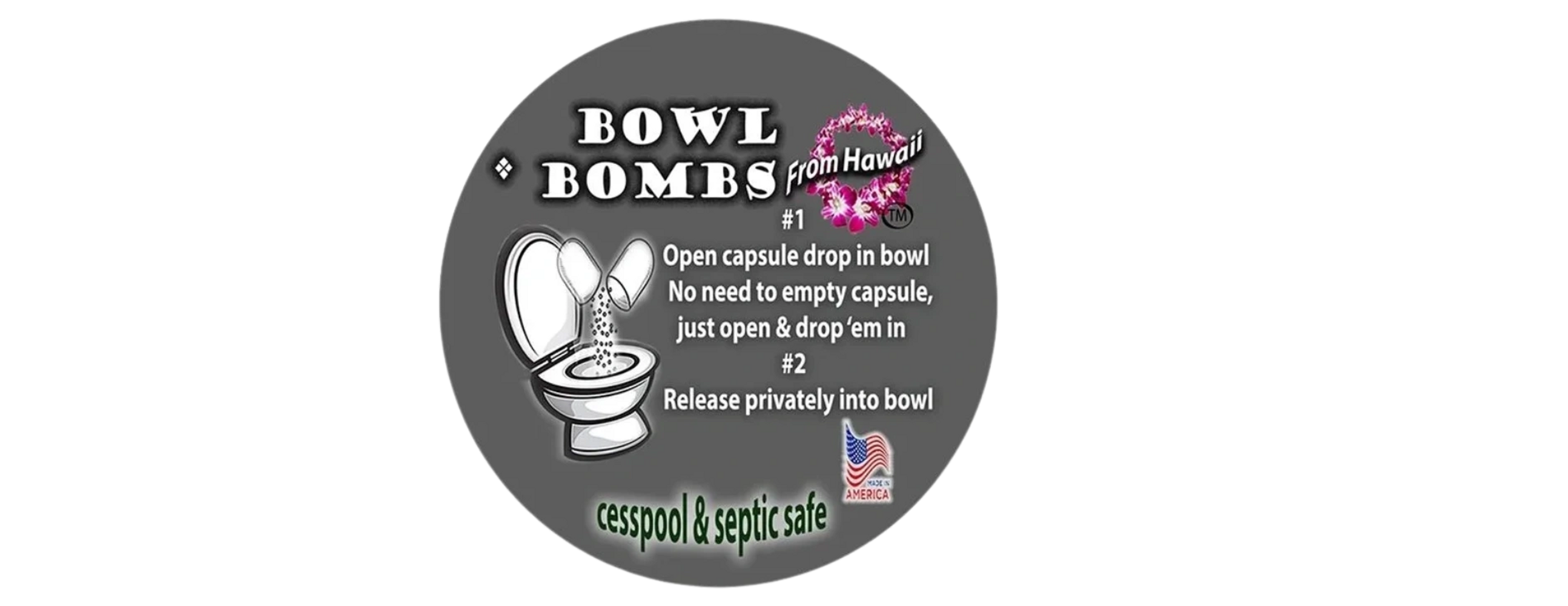 Bowl Bombs from Hawaii logo with purple Hawaiian lei