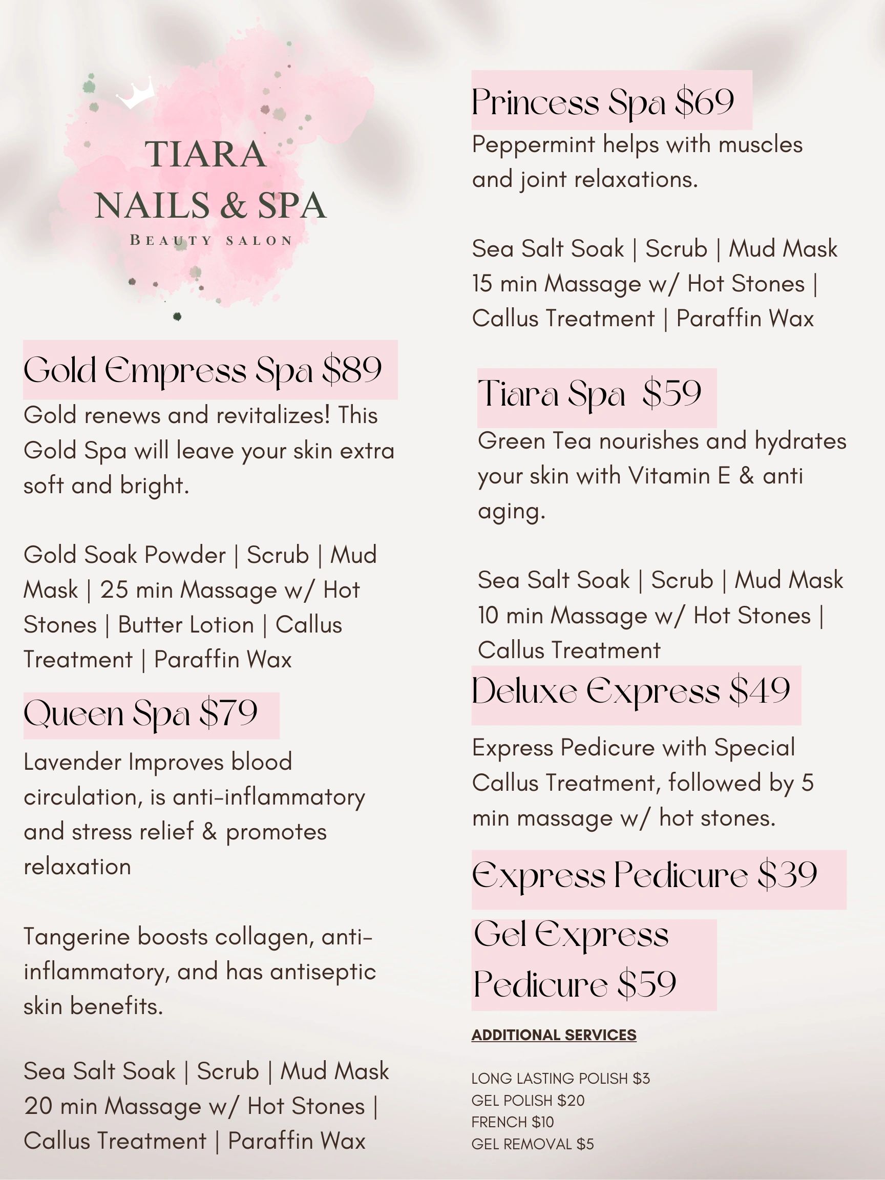 Best nail salon in Connecticut manicures, pedicures, UV gel nails, spa pedicures, and waxing 