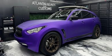 Matte purple vinyl wrap