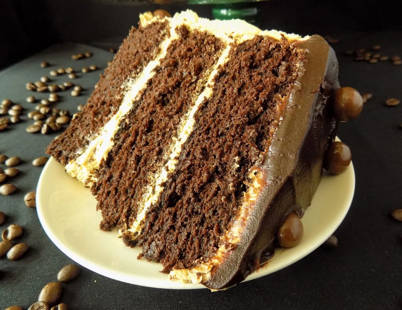 Cake and coffee grinder. stock photo. Image of rich, fudge - 28622798