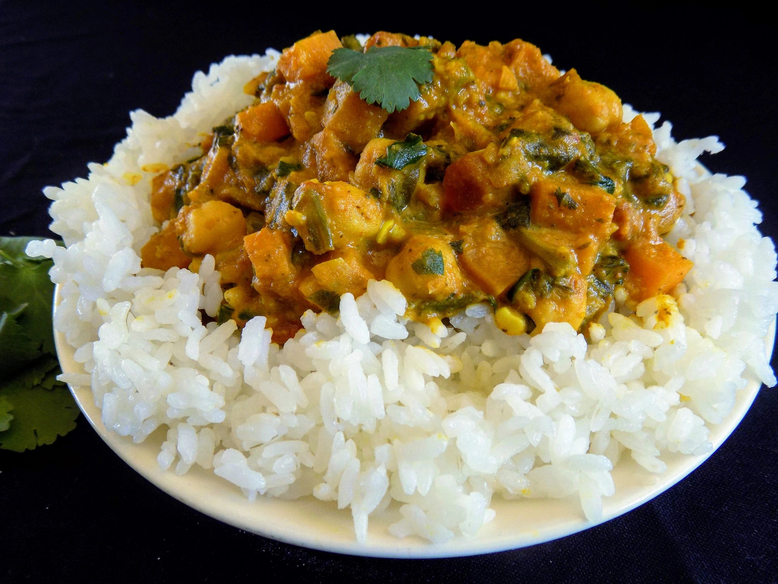 Sweet Potato, Chickpea & Spinach Curry