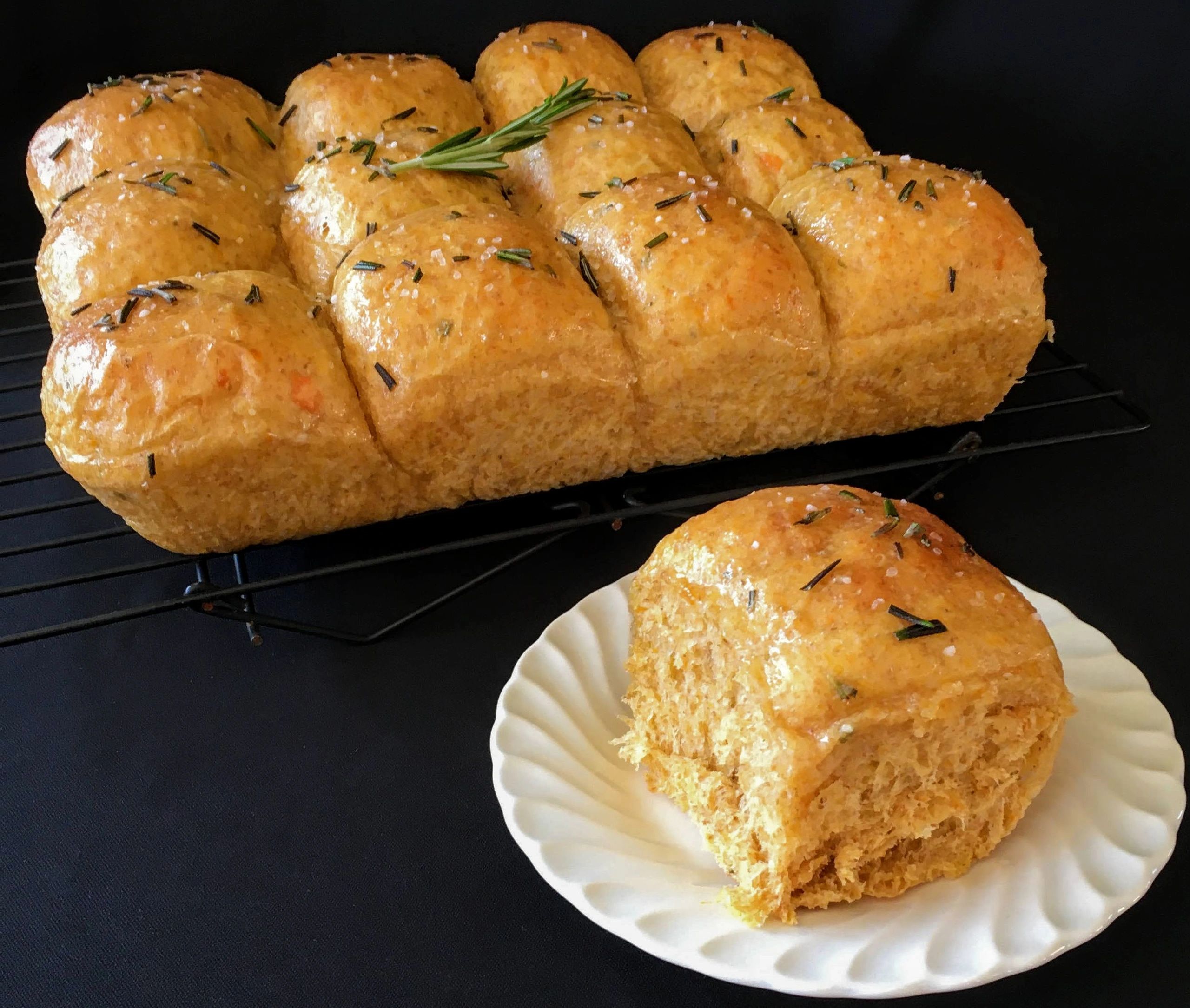 Make-Ahead Rosemary Sweet Potato Rolls - Host The Toast