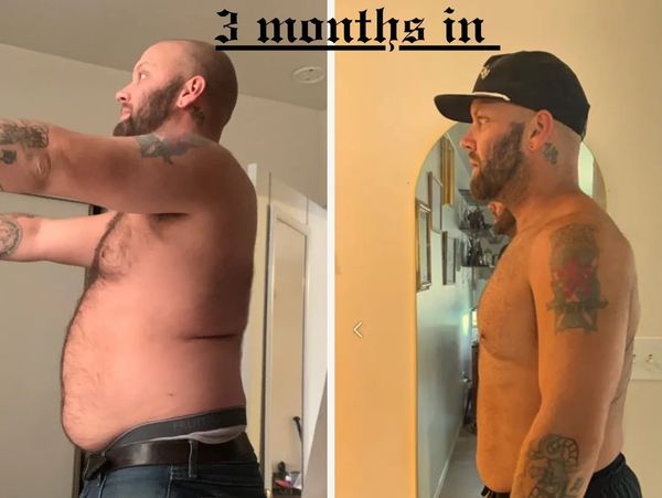 Man's body transformation after 3 months.