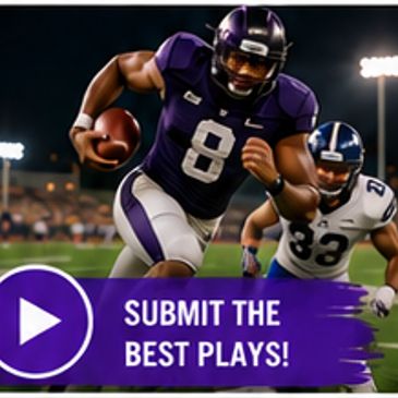 Football player running with ball, opponent chasing, submit best plays.