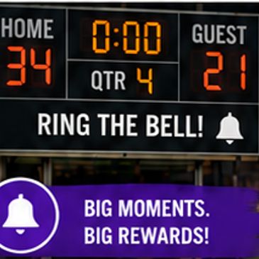Scoreboard shows home team winning 34-21 with time expired.