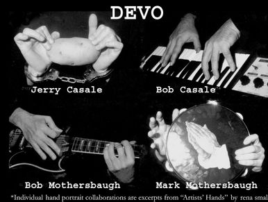 Devo Banner of Different Artists hands