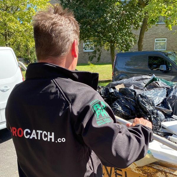 A technician working