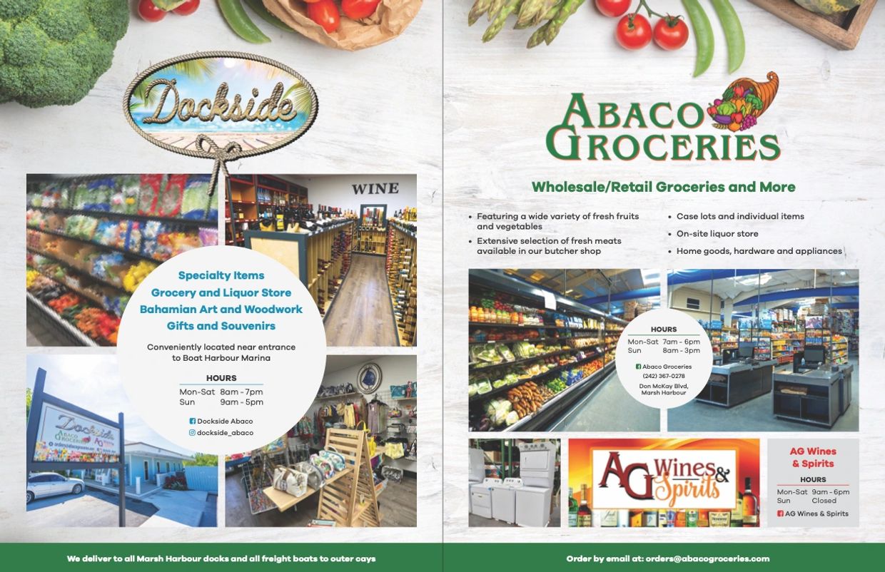 Advertisment for Abaco Groceries