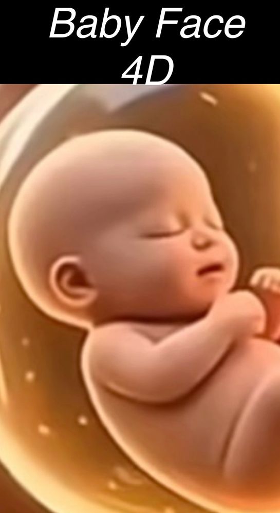Digital illustration of sleeping fetus.