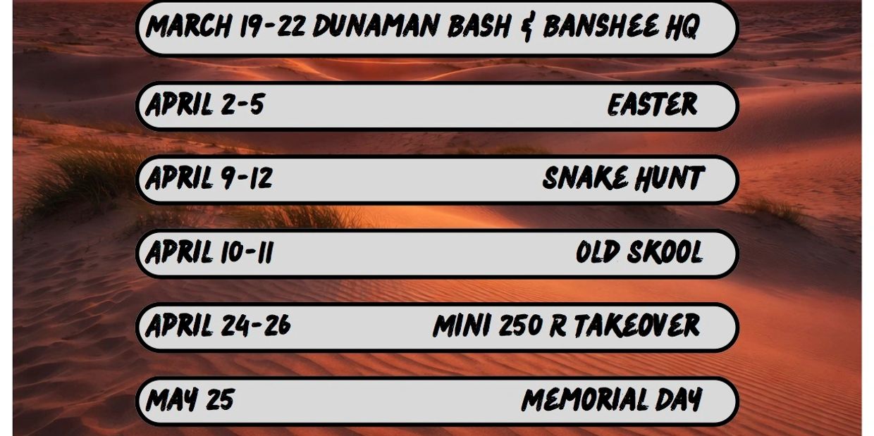 Schedule of events 
