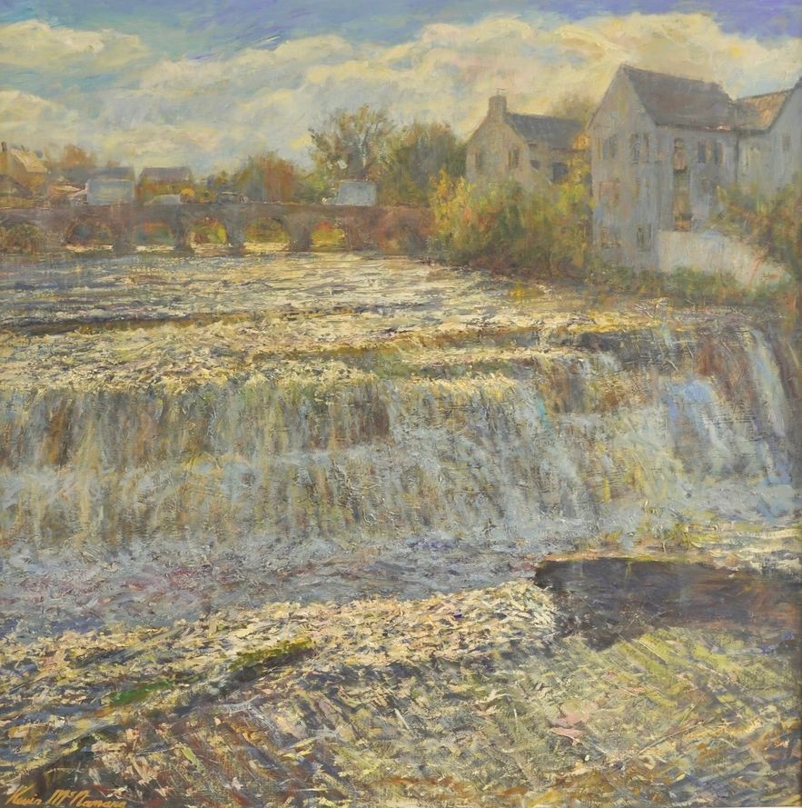 Ennistymon Falls, Co. Clare Ireland
Oil on Canvas
42" x 42" -  (sold)
