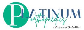 Logo for Platinum Orthopaedics with a modern, clean design.