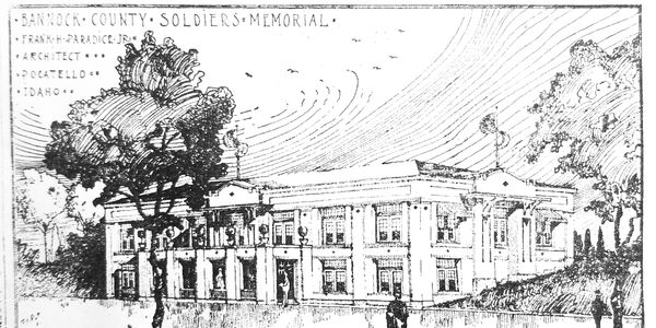 artist concept of Bannock County Veterans Memorial Building