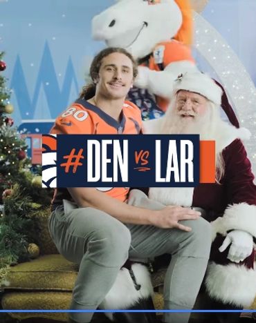 Denver Bronco #80 Greg Dulcich #DENvsLAR Nickelodeon Nickmas Game 2022