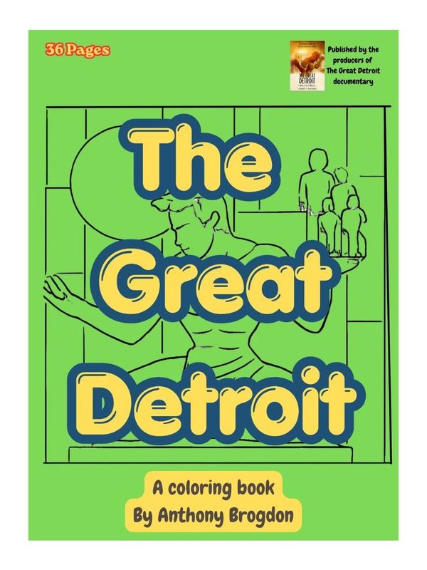 Cover of The Great Detroit coloring book.