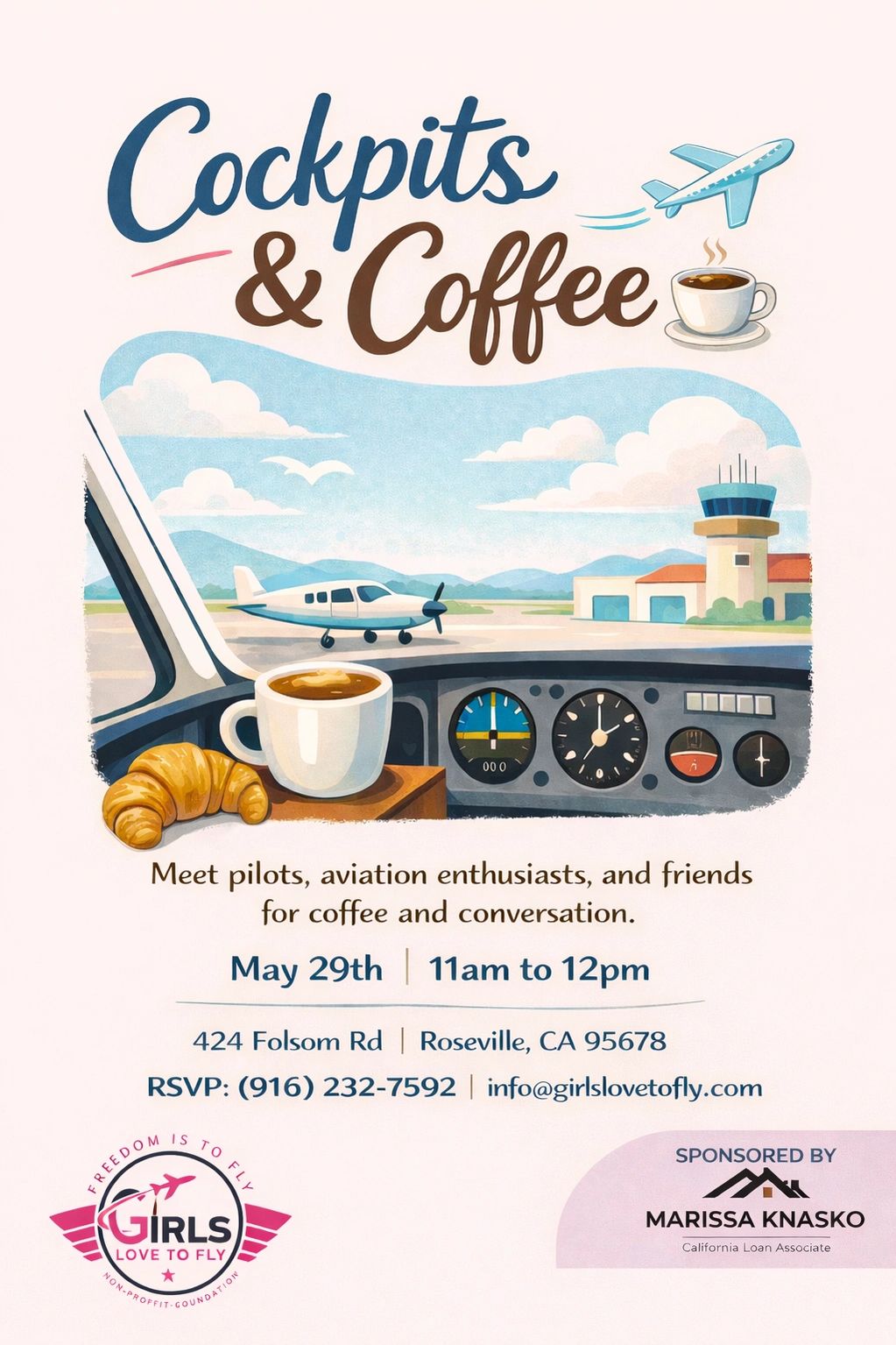 Flyers gather for coffee and conversation at an aviation event.