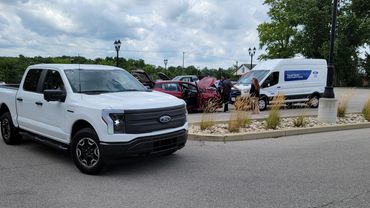 The Ford F-150 Lightning Pro was busy throughout the event going out with loads of passengers.
