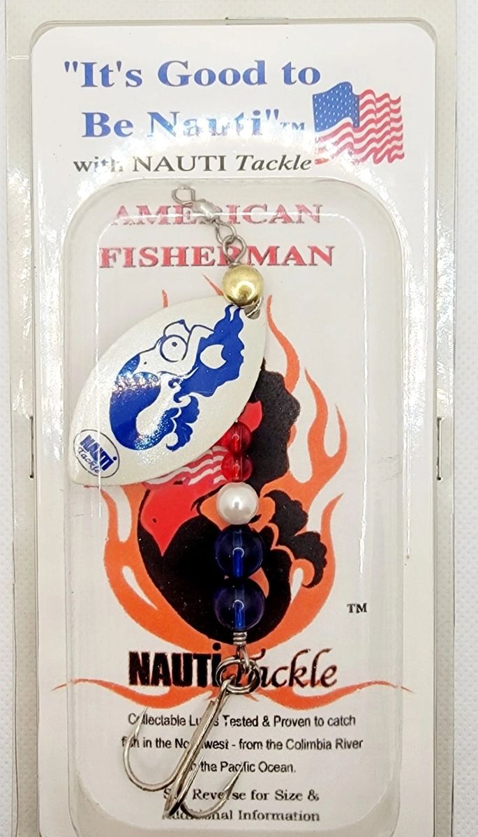 NAUTI Tackle AMERICAN FISHERMAN Spinner Pearl Blue MERMAID #6