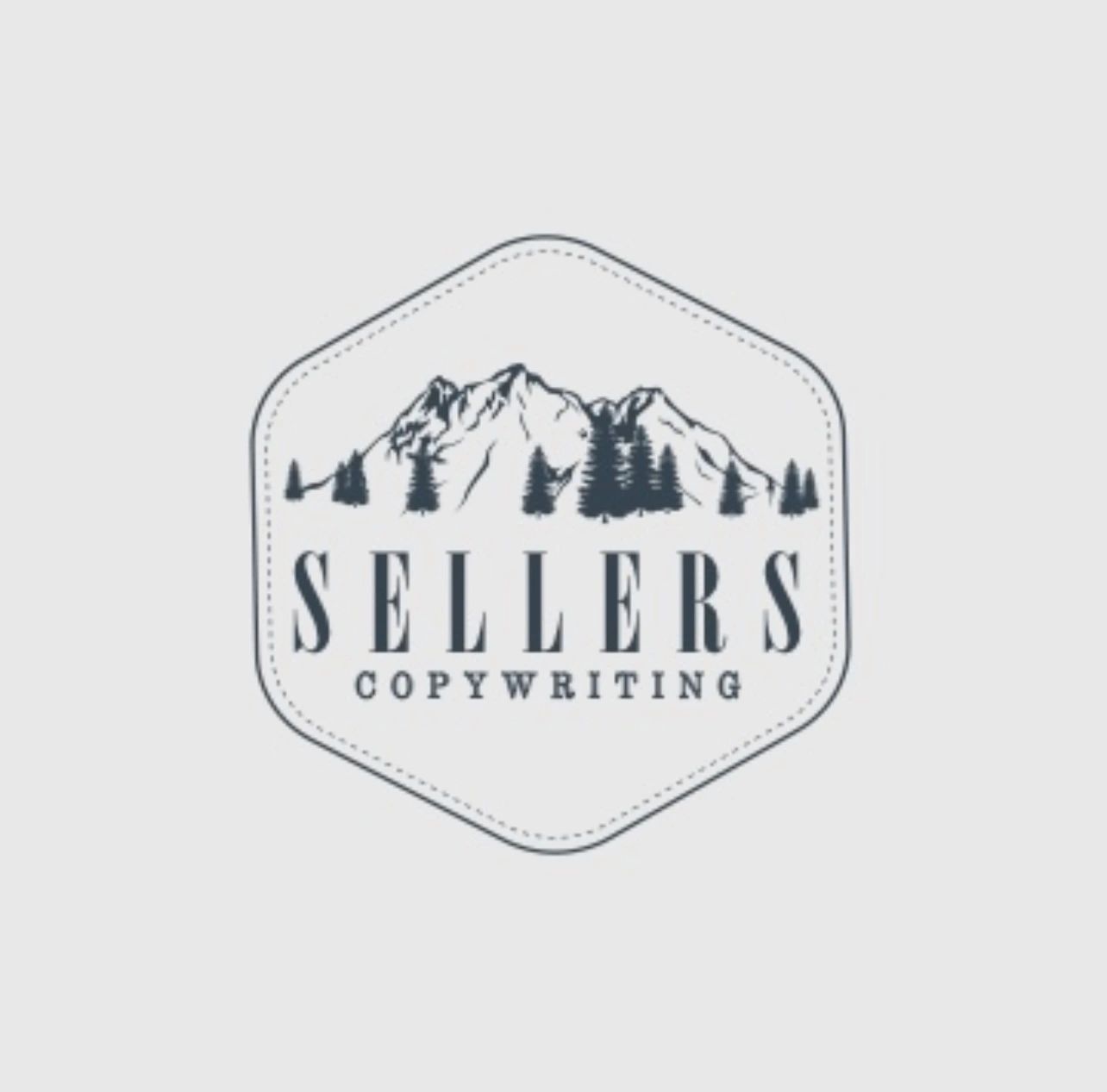 Sellers Copywriting logo with mountains 