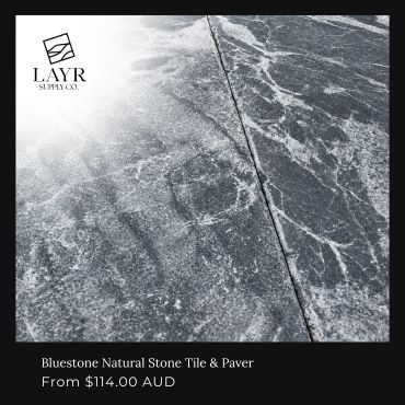 Bluestone natural stone tile with polished texture.