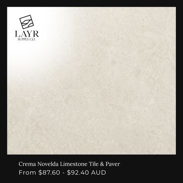 Crema Novelda Limestone Tile from Layr Supply Co.
