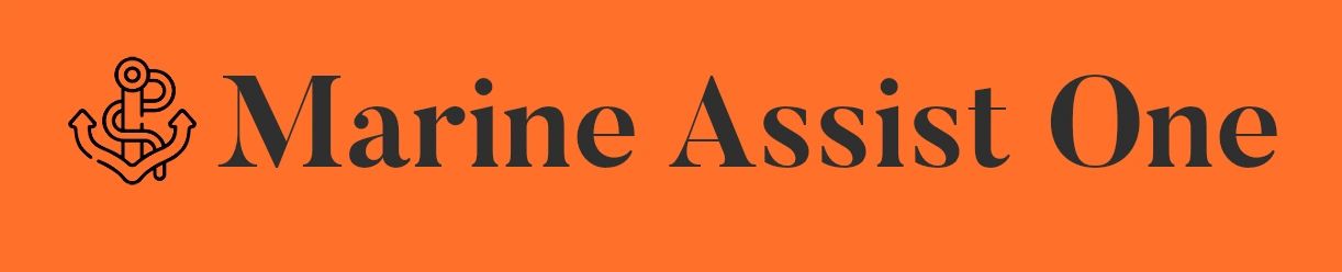 Logo for Marine Assist One with anchor icon on orange background.
