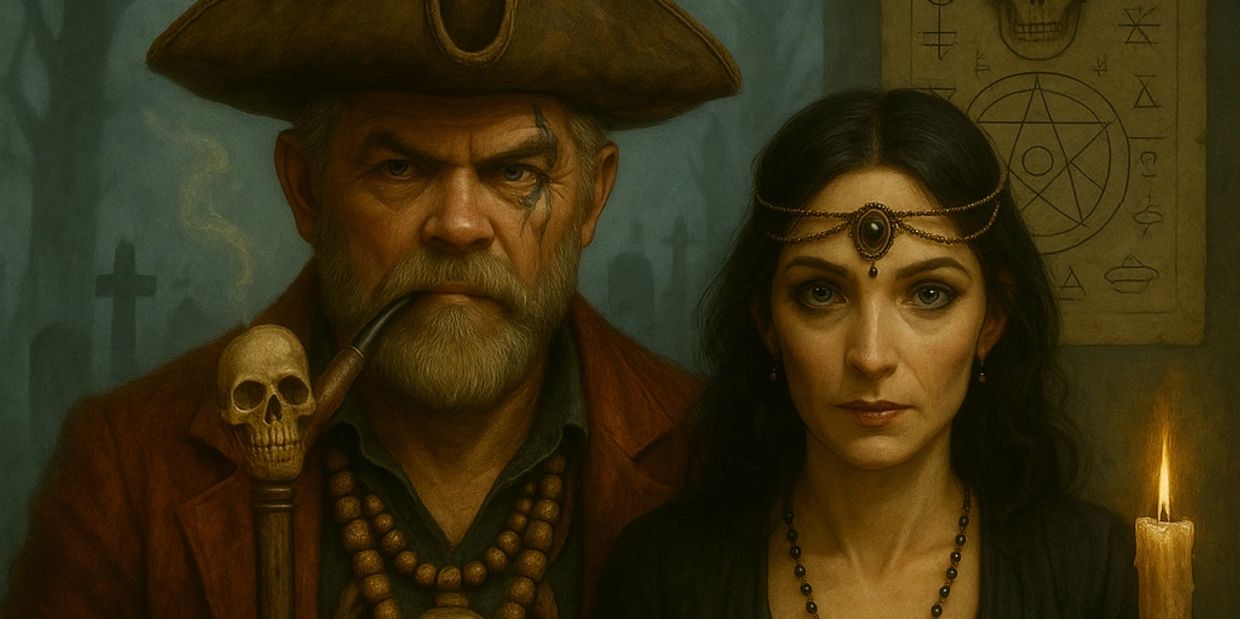 The Captain and Madam Chronicler posing for a painting