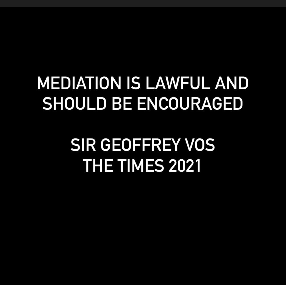 Mediation is lawful, to be encouraged Sir Geogrrey Cos The Times 2021 Alternative dispute resolution