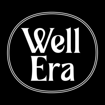 Black and white logo with the text 'Well Era' inside an oval border.