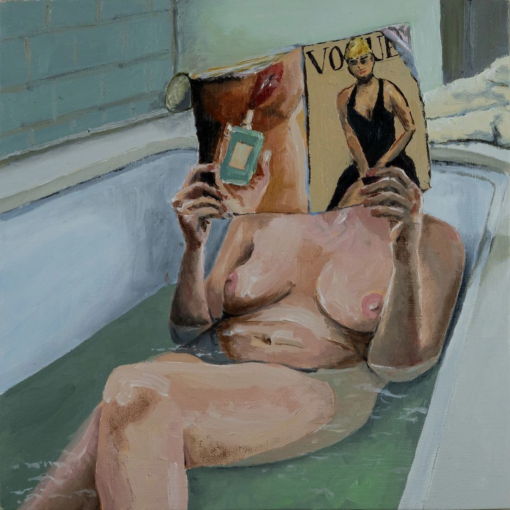 bath, Vogue, nude, humor, fashion, fun