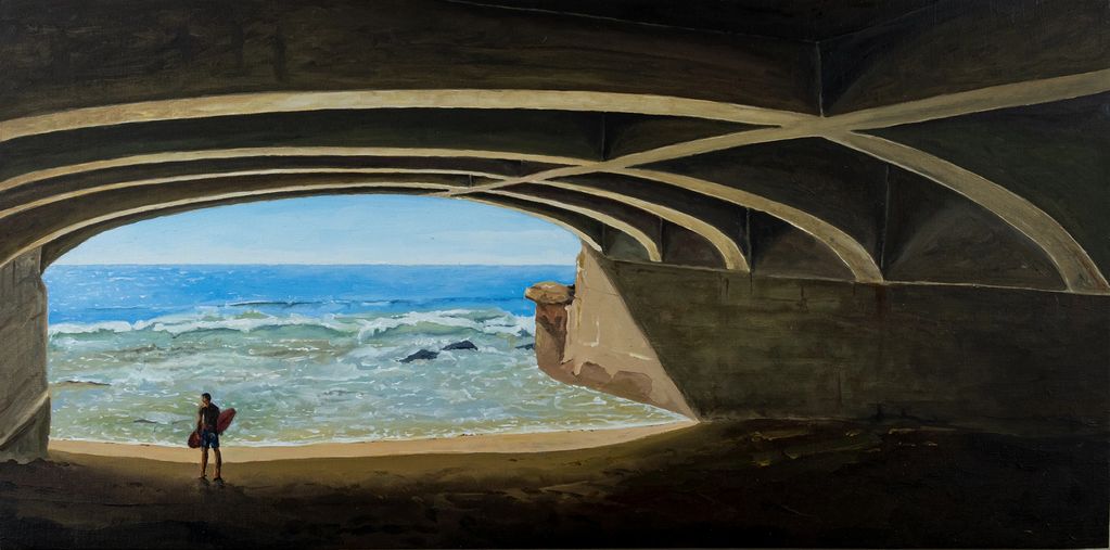 Under PCH, Sycamore Canyon,  beach, surf, secret, 