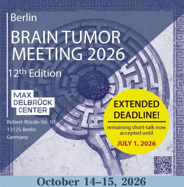 Announcement for the Brain Tumor Meeting 2026 in Berlin.