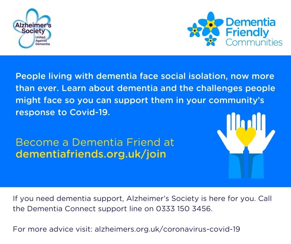 Become a Dementia Friend at dementiafriends.org.uk/join