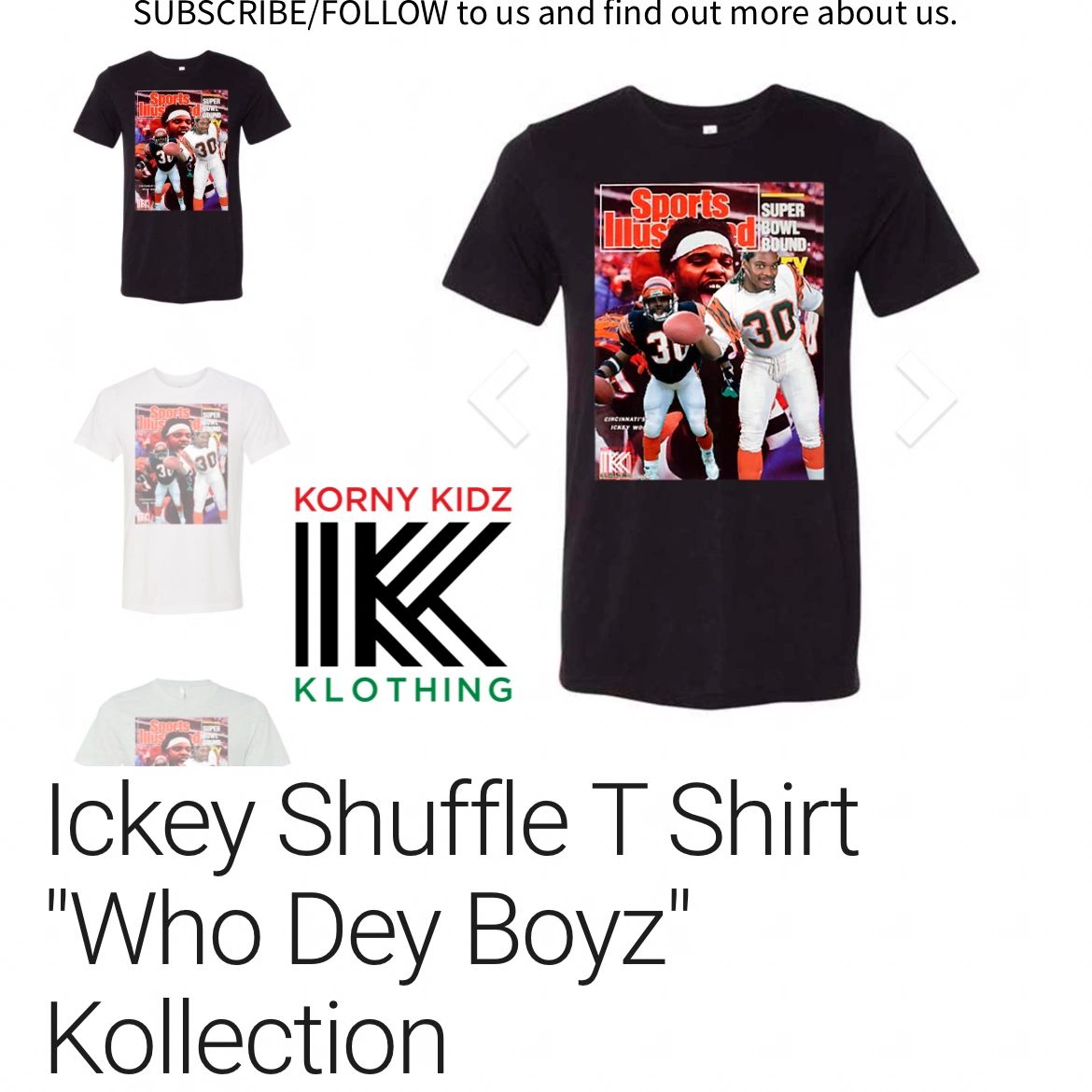 Ickey Shuffle T Shirt "Who Dey Boyz" Kollection