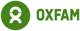 Oxfam logo with green circular icon and text.