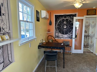 My new shop all ready for intuitive readings! It has a very relaxing atmosphere, come check it out.