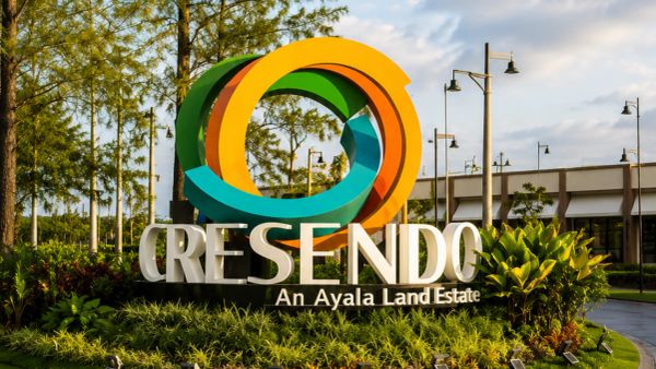 A colorful Cresendo sign at an Ayala Land Estate.