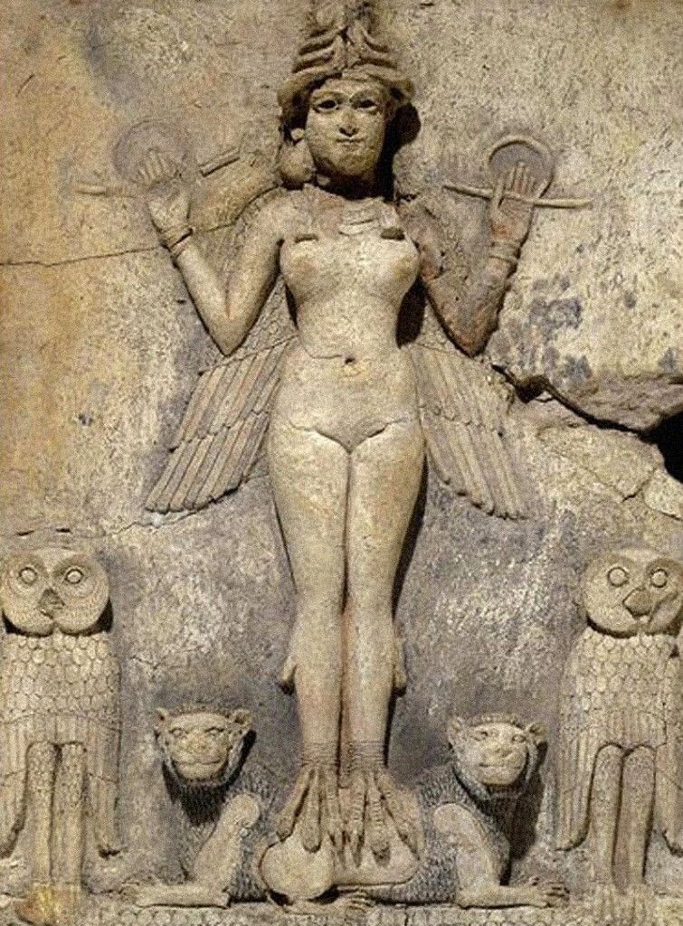 She is called Inanna. Mesopotamian goddess of fertility. Except for her feet, is she not a hottie? ... Okay she is kind of a bird but nice Virginia.