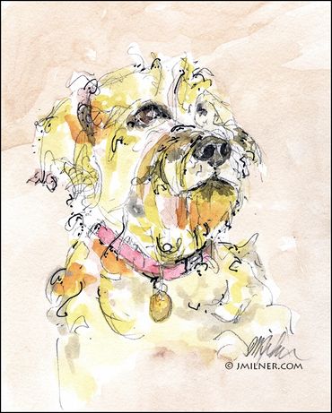 Commission done for a client of their dog.
Graphite, watercolour, permanent marker on paper.